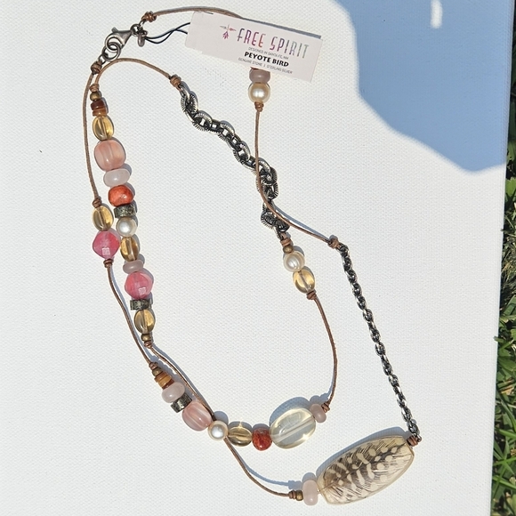 Peyote Bird Beaded Necklace, Long, NWT - Picture 3 of 3